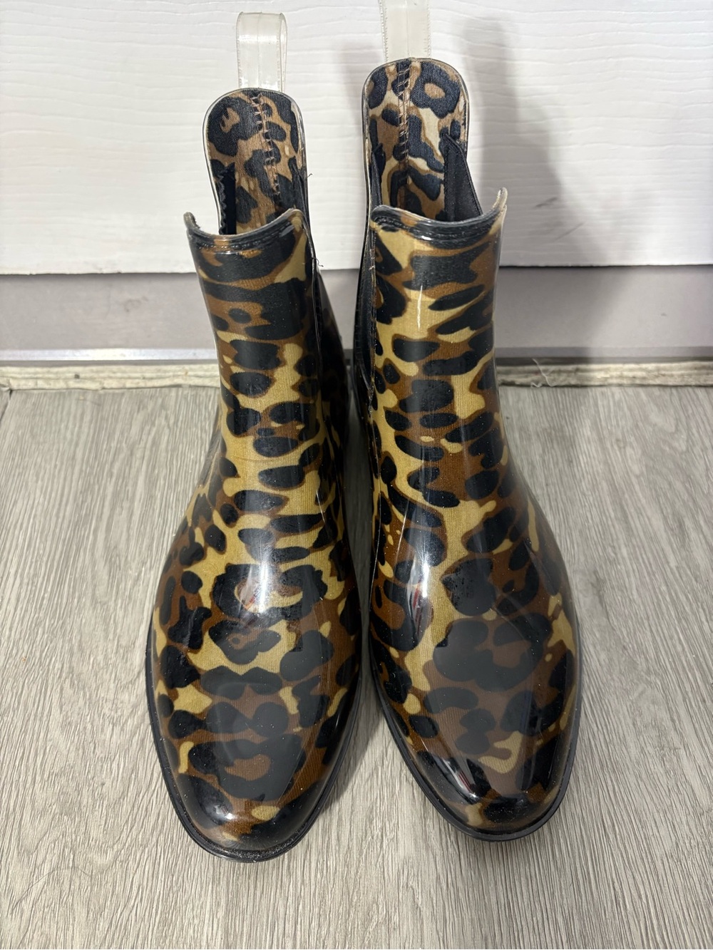 Lauren Ralph Lauren Leopard Print Ankle Boots in Black Brown Tan